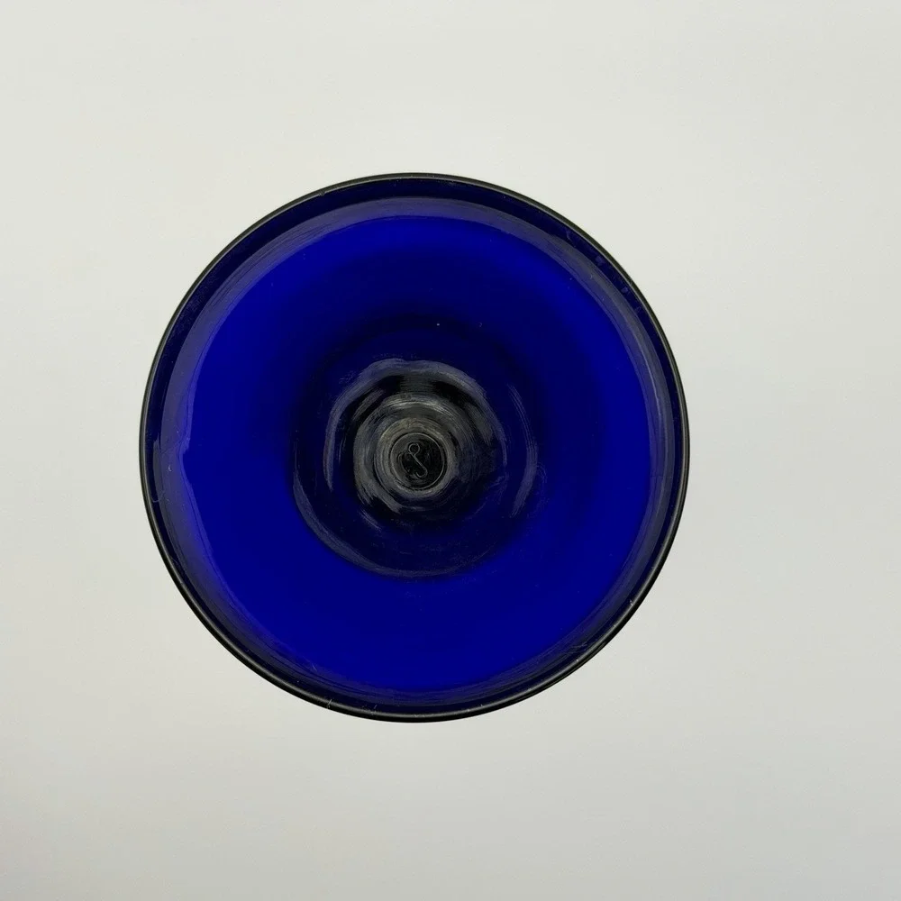 Libbey Premier Cobalt Blue Champagne Flutes Set‎ of 8 Glasses 8.25